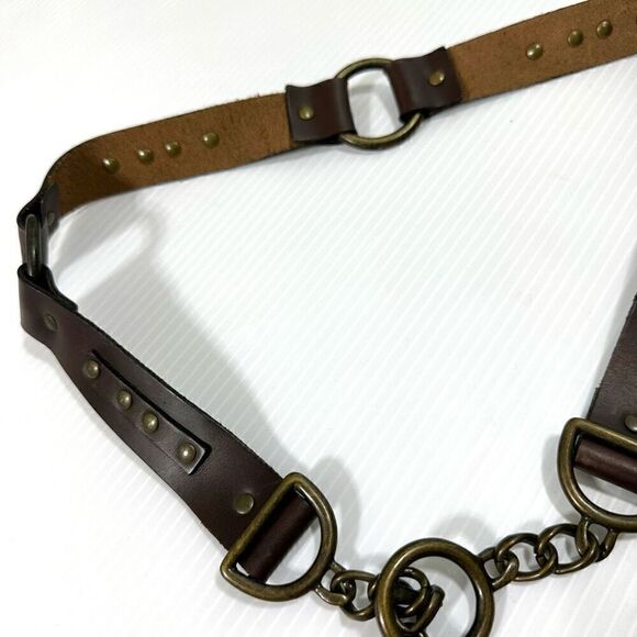Marc Bernstein Leather Belt Size M/L Western Cowgirl Core Festival - Picture 3 of 13